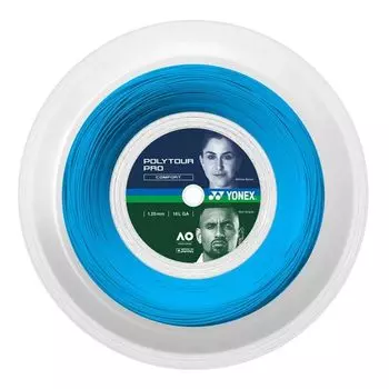 Yonex Polytour Pro 200M Roll Hard Tennis Polyester Gut Blue PTP120-2/125-2/130-2 Gauge 1.25mm (002) [Элемент]