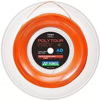 Yonex POLYTOUR REV 200M Roll Hard Tennis Polyester Gut Bright Orange PTR120-2/125-2/130-2-160 (21y4m) Gauge 1.20mm (PTR120-2) (160) [Item]
