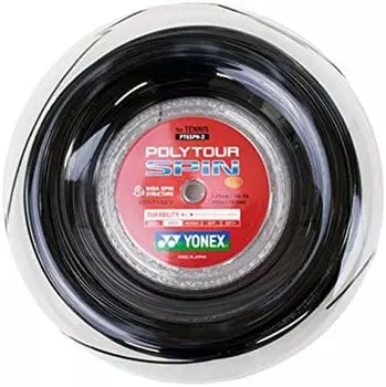 YONEX Tennis Gut Polytour Spin 125 240 м Roll Gut 0 0 (черный) ПТГСПН-2 чёрный