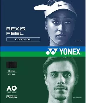 Yonex Tennis Gut Жесткий теннисный Gut Lexisfeel 125 TGRFL125 Черный (007)