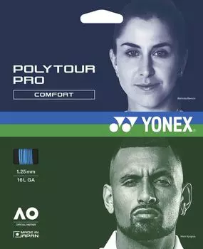 YONEX Теннисная струна TOUR PRO 125 синяя POLY PTGP125 (002) синий