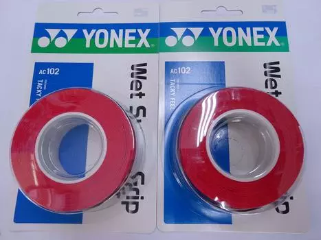 YONEX Влажный Супер Грип AC102 Винно-красный x 2 штуки