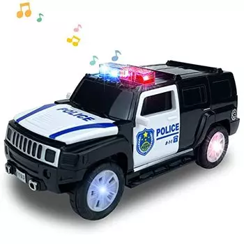 YongnKids Police Car Toy Mini Car Police Car Toy Model Car Police Vehicle with Sound Sound and Light Obstacle Avoidance 360 Degree Rotation Birthday