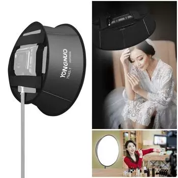 YONGNUO YN45-1 45 см/18 дюймов круглый софтбокс-диффузор, складной с сумкой для переноски для YONGNUO чёрный