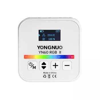 YONGNUO YN60RGB II 6 Вт карманный светодиодный светильник RGB видеолампа мини фотолампа с резьбовым отверстием 1/4 дюйма белый