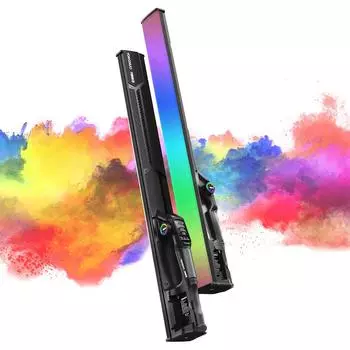 YONGNUO YN660LED RGB Светодиодная двухцветная световая трубка Портативная заполняющая световая палочка со светодиодным экраном чёрный