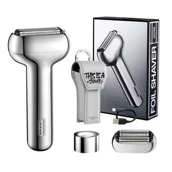 yoose мужская электробритва TRIPLE серии Silver silver возвратно-поступательное бритье IPX7 водонепроницаемый typeC перезаряжаемый подарочная коробка подарок