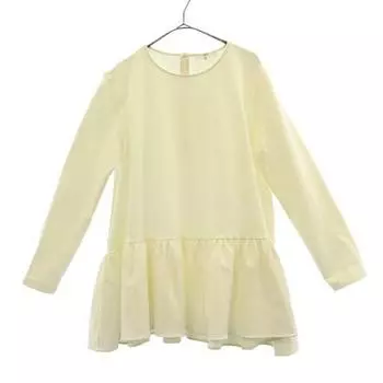 yori Long sleeve Tiered Gathered blouse 38 white Women Used