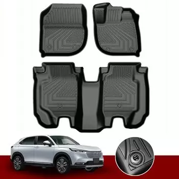 YORKNEIC Honda New Vezel Floor Mats RV Series RV3 RV4 Vezel e HEV RV5 Current Model Specially Designed Waterproof 3D Car Mat Rubber Mat TPE Material