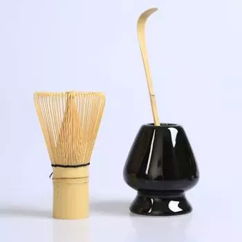 Yoseka 100 Standing Chasen Black Chasen Repair Tea Coop Matcha 3 Piece Set Tea Utensils & & (черный)