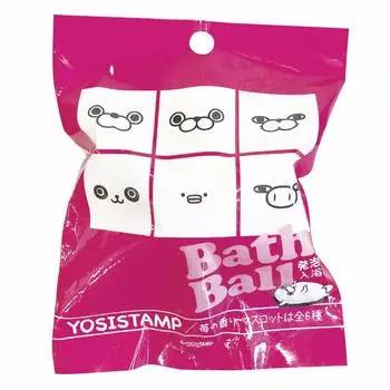 Yoshi Stamp Bath Salts Bath Ball with Bonus Strawberry Scent ABD-004-002