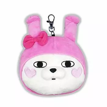 Yoshi Stamp x Sanrio Characters Plush Pass Case Rabbit x My Melody