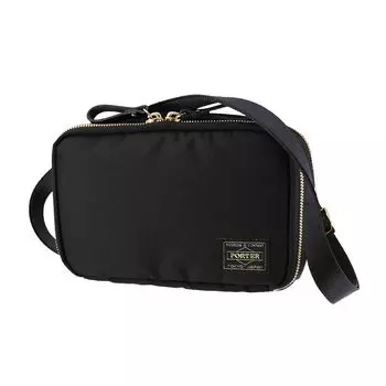 Yoshida Bag Wallet Shoulder Wallet Shoulder Bag Sheer Black [Porter] 871-15185