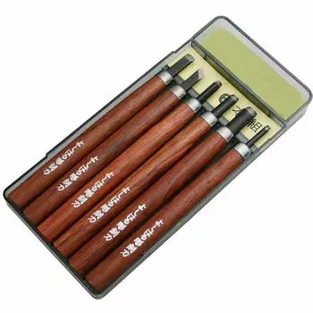 Yoshiharu Steel Yoshiharu Пластиковый набор из 6 ножей, высококачественное долото, футляр, HP-6