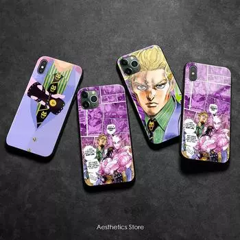 Yoshikage Kira jojo s bizarre part 4, мягкий стеклянный чехол из ТПУ для телефона, чехол для iPhone 6s 7 8 Plus X XR XS 11 12 13 Mini Pro Max 6Plus 6sPlus&Soft Silicone Case