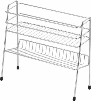 Yoshikawa Bath Rack Stainless Steel Shampoo Width 30cm 2 Tiers Made in Japan 1306152