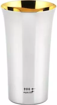 Yoshikawa Beer Cup 190ml Single Beer Gold Plated 1pcs Shiniya Syndicate YJ2829 (Inner Finish) 6.1x10.7cm