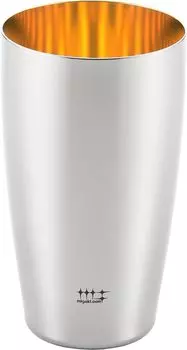 Yoshikawa Beer Tumbler 400ml Gold Plated 1pcs Shiniya Syndicate YJ2716 (Inner Finish) 7.2x12.7cm