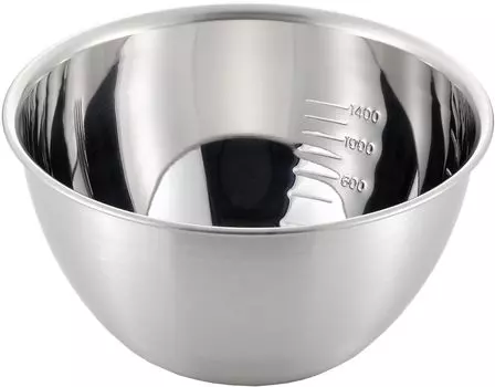 Yoshikawa Bowl Silver 20cm With Scale Just Fits SJ1394