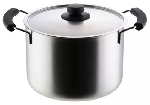 Yoshikawa Deep Pot Silver 22cm in Seas Cooking YH8684 Two-Handed [IH Compatible/Made Japan]
