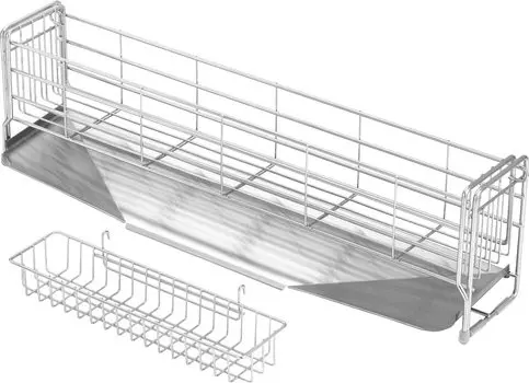 Yoshikawa Drainer Rack Drainer Basket Made in Japan Slim Width 10 x Depth 57cm For 3 to 4 People Sink Side Wide Drainer 1306198 Tableware Drainer