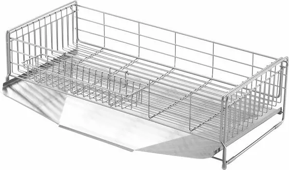 Yoshikawa Drainer Rack Drainer Basket Made in Japan Width 26 x Depth 57cm For People Sink Side Wide Width 1306055 Tableware Drainer Basket Kitchen