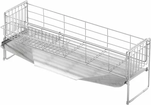 Yoshikawa Drainer Rack Drainer Basket Made in Japan Width 15 x Depth 57cm High Sink Side Wide Width 1306109 Tableware Drainer Basket Kitchen Sink Tray