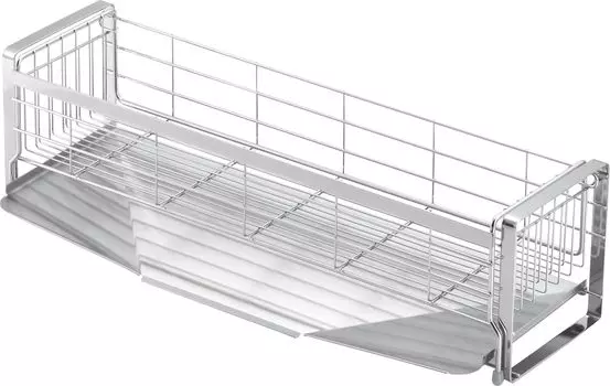 Yoshikawa Drainer Rack Drainer Basket Сделано в Японии Sink Side Wide Stylish Drainer 15 x 57 см 1306233 Сушилка для посуды Корзина для кухонной мойки Поднос