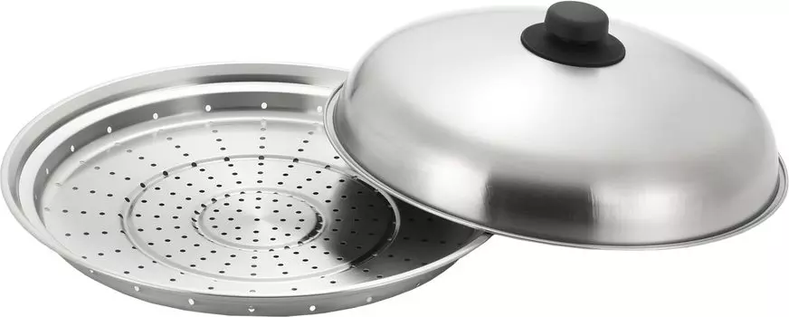 Yoshikawa Easy steaming plate on a frying pan YJ3180 Silver (dome shape) 28-30cm