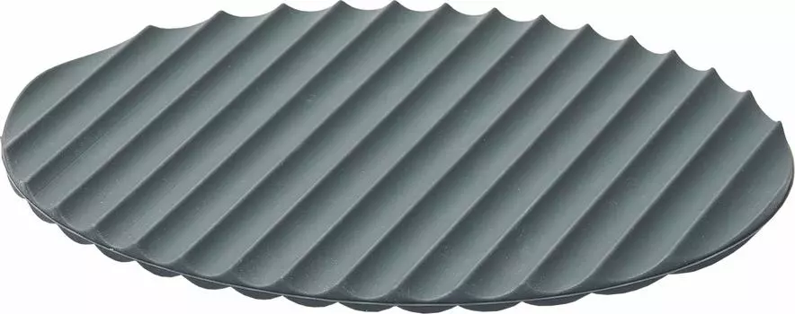 Yoshikawa EAtoCO Iitoko Nami Dark Gray Pot Holder Pot Holder 2way Silicone Mat 18 x 16cm AS0045