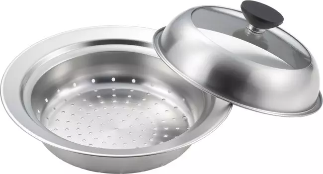Yoshikawa I can see Steamer for with glass steaming just put it on the stainless steaming made in Japan YJ3625 it! pots, 18-20cm, lid, plate, pot,