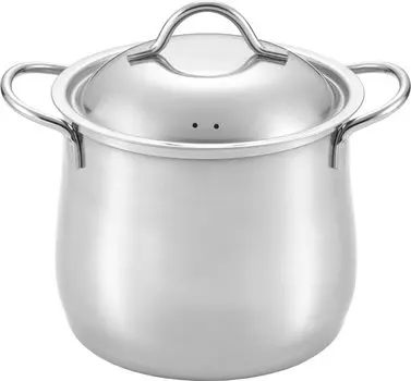 Yoshikawa IH compatible stew pot 14cm 2L with scale Compatible with IH and open fire pot Deep pot Stainless steel Made in Japan 3810018 Tsubame-Sanjo серебряный