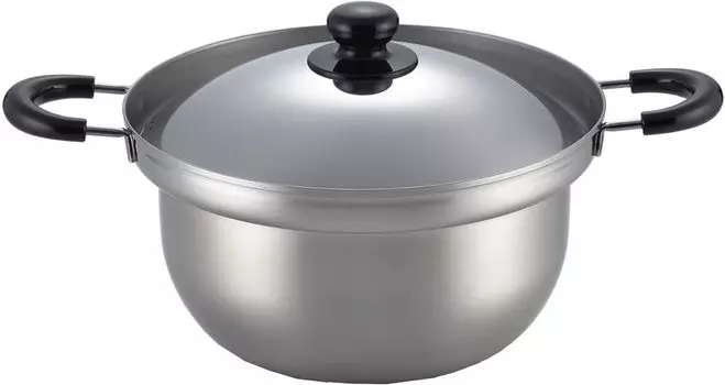 Yoshikawa Kurumentei non-spill pot, two-handed pot, 26cm, 7.8L, stainless steel, compatible with IH and gas fires, Tsubame-Sanjo