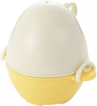 Yoshikawa Made in Japan Microwave Cooker Easy to Microwave Egg Cooking White x Yellow SH8092 x x 15.5 12.9 13.7cm