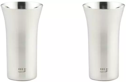Yoshikawa Made in Japan Tumbler Stainless Steel Single Beer Silver 190ml 2pcs Shiniya Syndicate YJ1108