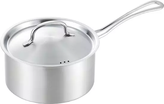 Yoshikawa One Hand Pot 18cm with Lid Fire Compatible COOK CHEF Tsubame Sanjo Made in Japan YJ3695 2.3L IH/Open