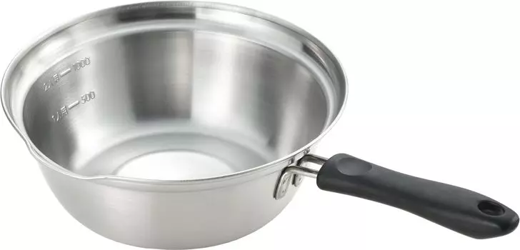 Yoshikawa One Handed Gas 18 см Stainless Made in Single Person 1216029 Кастрюля, Fire/IH Compatible, Чаша/Рамэн, Сталь, Япония, Кастрюля, Глубокая, Носик,