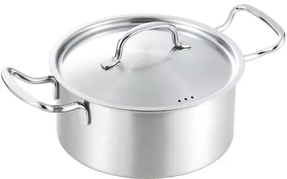 Yoshikawa pot 20cm with lid Compatible with IH and open fire COOK CHEF Tsubame Sanjo Made in Japan YJ3696 Two-handed 2.9L