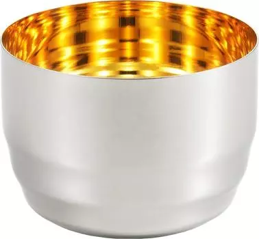 Yoshikawa Сделано в Японии Guinomi 100 мл Нержавеющая сталь Позолоченная отделка Gogi YJ2462 Серебро