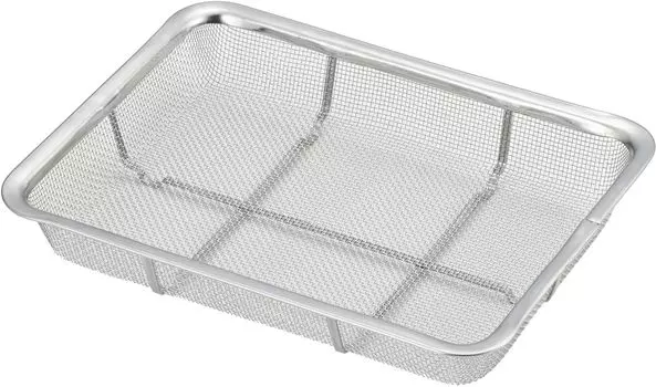 Yoshikawa Shallow Square Colander Silver 18 Pieces Stainless Steel Mizulead II SH8646 18-8