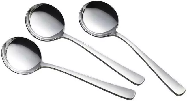 Yoshikawa Spoon Set of 3 Stainless Steel Made in Japan Soup 3072009 14.5cm