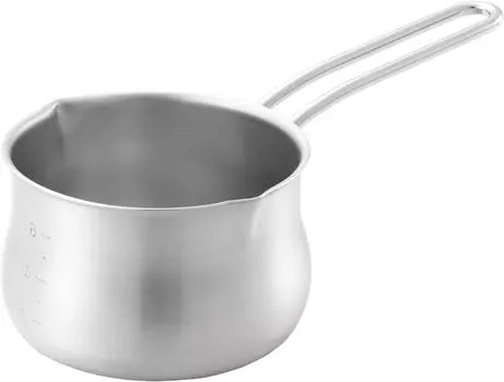 Yoshikawa Stainless Steel Double Mouth Milk Pan 12cm Made in Japan Gift Wrapping Specifications YJ3349 Capacity 0.8L серебряный