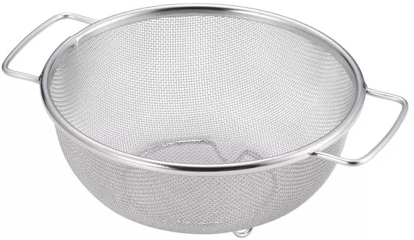 Yoshikawa Stainless steel round colander 19cm 1686195 two-handed (with legs)