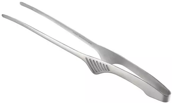 Yoshikawa Yakiniku Tongs Silver Total Length x Width x Height 3072010 24.2 4.2 3.5cm