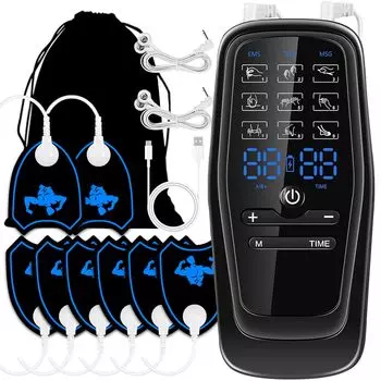 YOSINA EMS Стимуляция мышц всего тела 9 режимов 30 ступенчатая сила Двухканальный Характеристики Зарядка Ультралегкий Портативный Удобный Подарок на день рождения