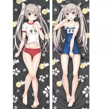 Yosuga no Sora Sora аниме обнимающее тело девушка наволочка наволочка японский дакимакура 150x50cm