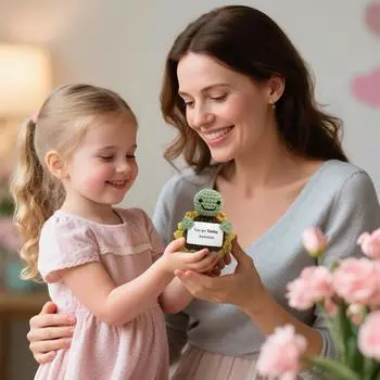 You Are Turtley Handmade Positive Turtle Crochet Doll Gift Подарок на день рождения Подходящий Милый Лучший Подарок One Size