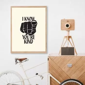 You re the kind Inspiring Quotes Wall Art Canvas Painting Pictures Abstract Posters and Prints For Living Room Modern Home Decor 21x30cm No Framed белый