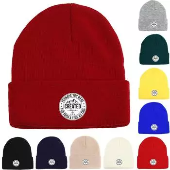 YOU WHERE CREATED Зимняя вязаная шапка Beanie, Текст Skullies Beanies Эластичные мешковатые повседневные шапки с помпоном Вязаная шапка Beanie as the picture серый