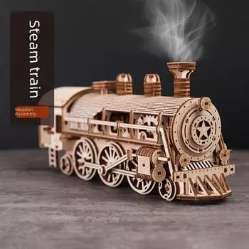 Youge DIY 3D деревянная модель паровоза: Сложная головоломка для взрослых с механическим движением Chinese version